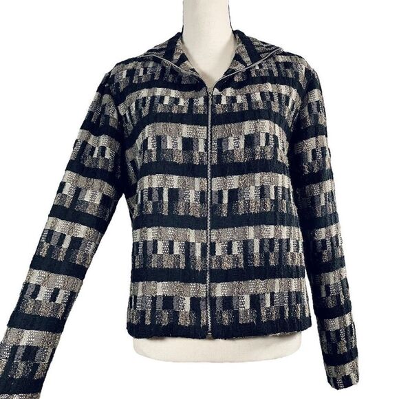 Vintage Randy Kemper Women’s Size 6 Textured Wool Zip up Jacket Made in USA - Picture 1 of 14